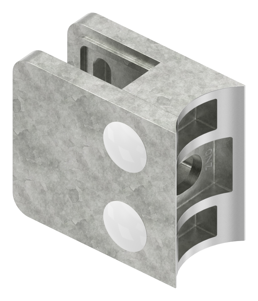 Glasklemme Mod. 11, Anschluss: 33,7mm, Zink roh Glasklemme Mod. 11, Anschluss: 33,7mm, Zink roh