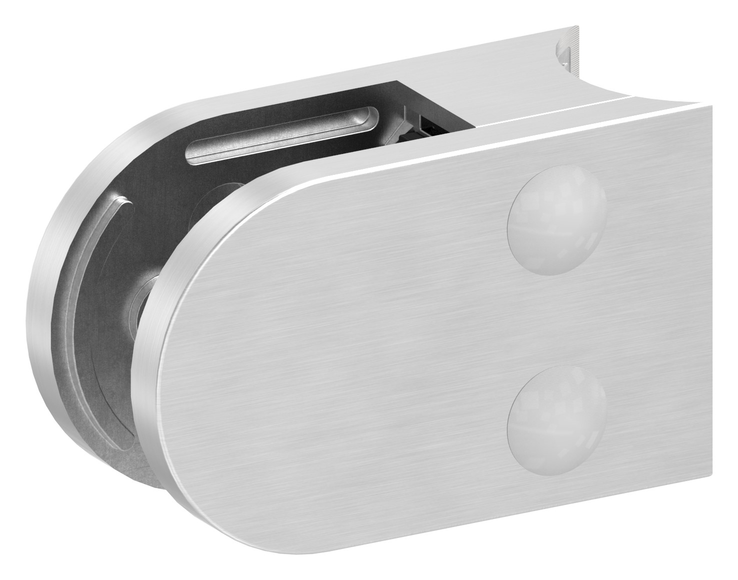 Glasklemme Mod. 38, Anschluss: 33,7mm, V4A Glasklemme Mod. 38, Anschluss: 33,7mm, V4A