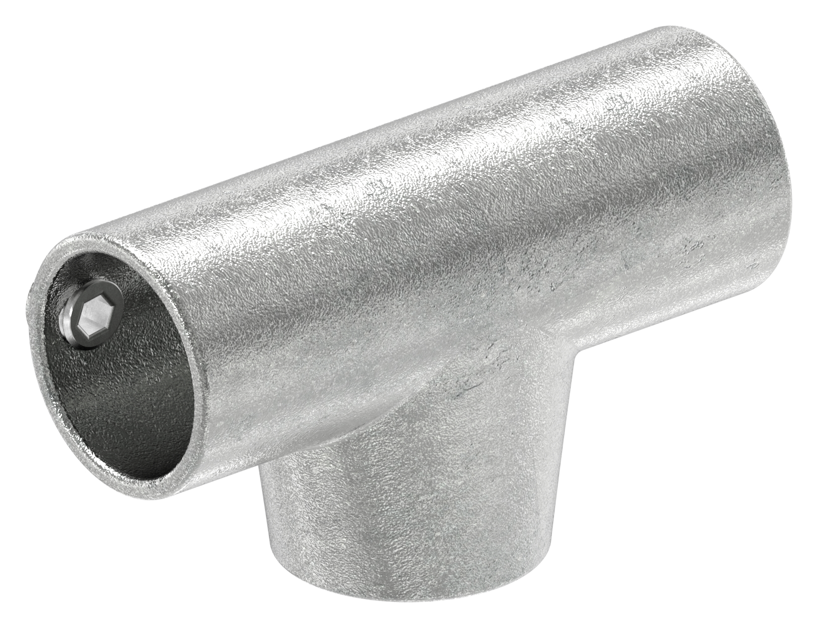 T-Stück lang, schräg, variabel, für Rohr Ø 48,3mm