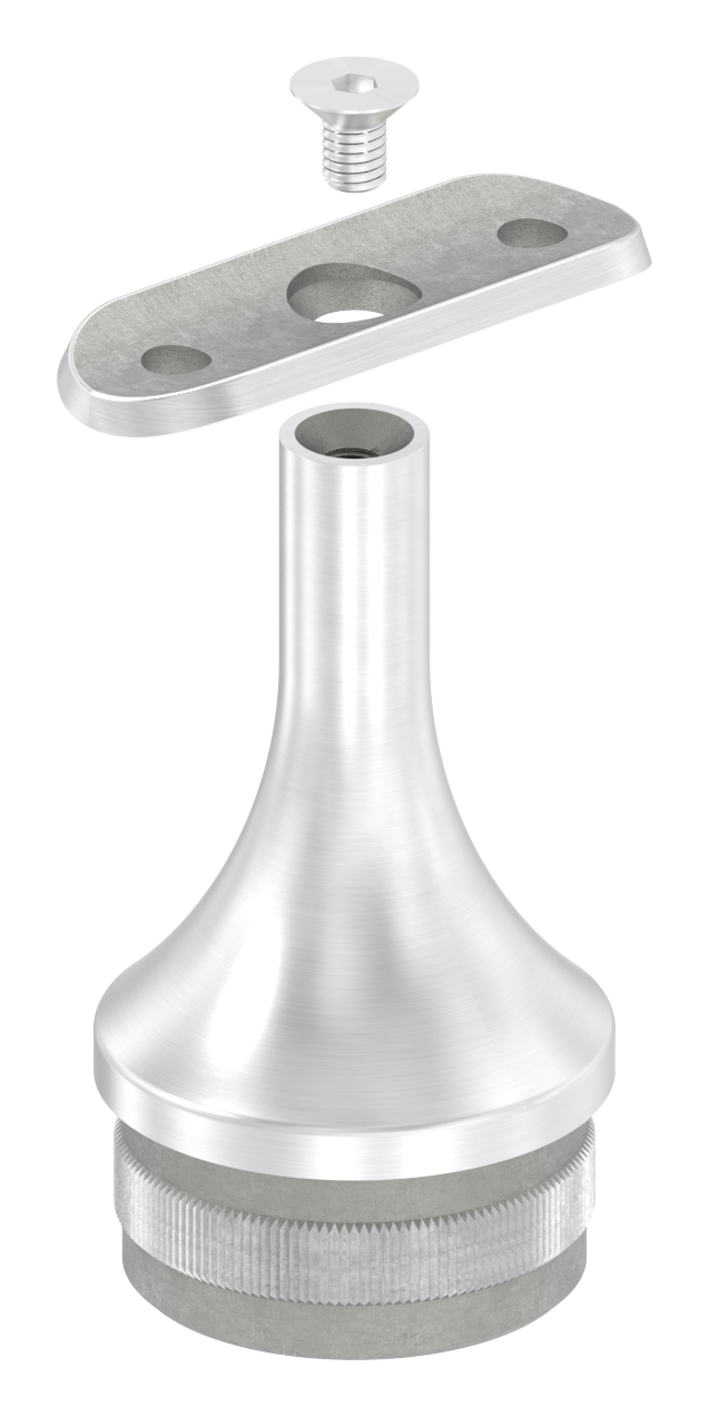 Rohrabschlussstopfen für Rohr 48,3x2,0mm, Handlaufanschlussplatte: 42,4mm, V2A Rohrabschlussstopfen für Rohr 48,3x2,0mm, Handlaufanschlussplatte: 42,4mm, V2A