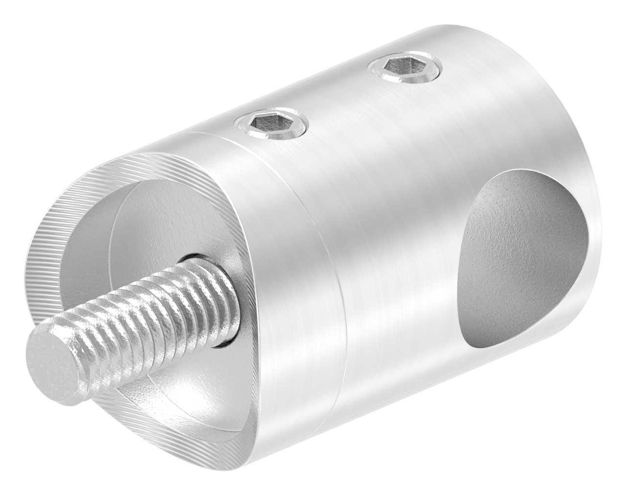 Querstabhalter für 33,7mm Rohr, 12,2mm Bohrung, V2A