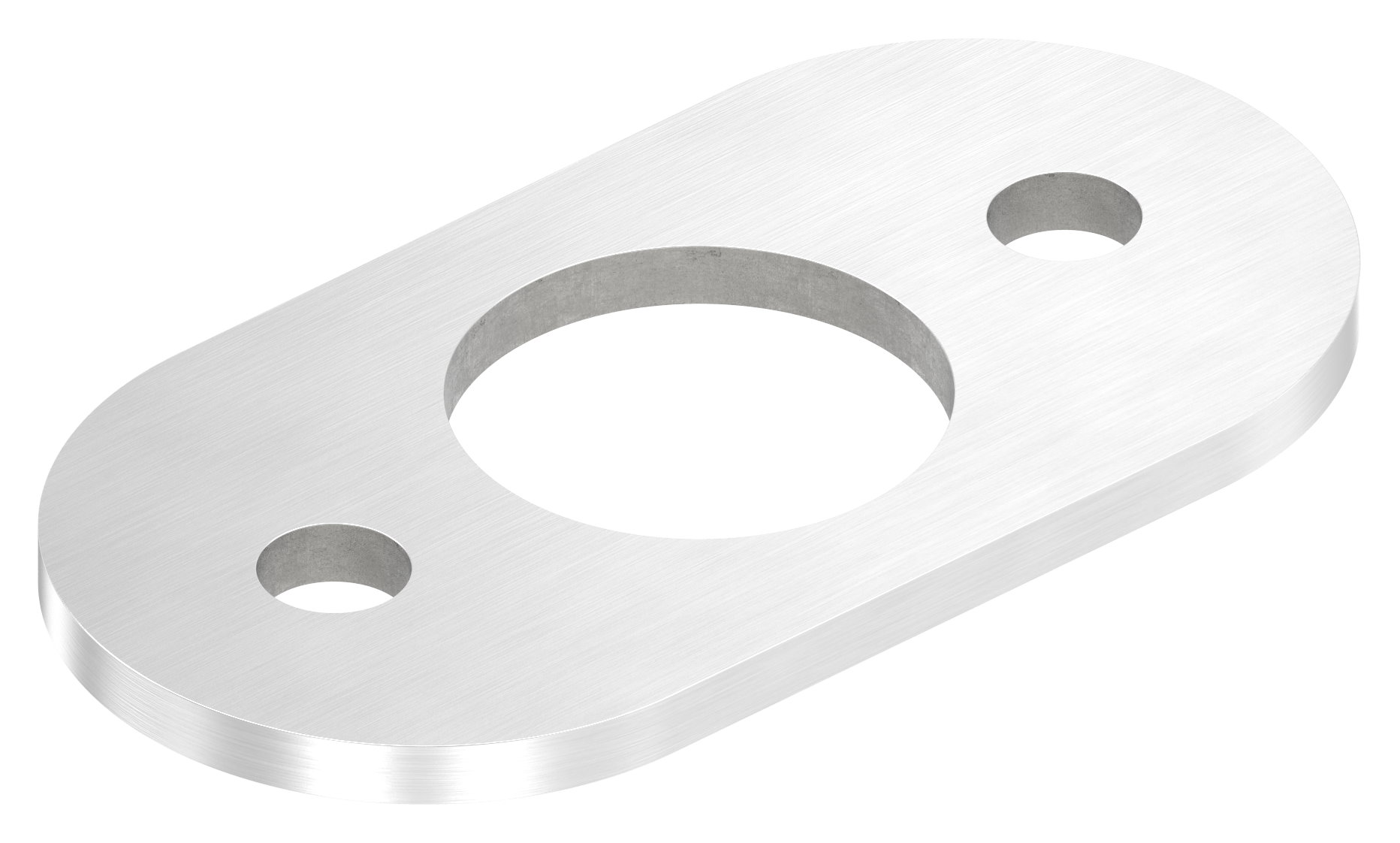 Ankerplatte, 125x65x6mm, mit Längsschliff, V2A