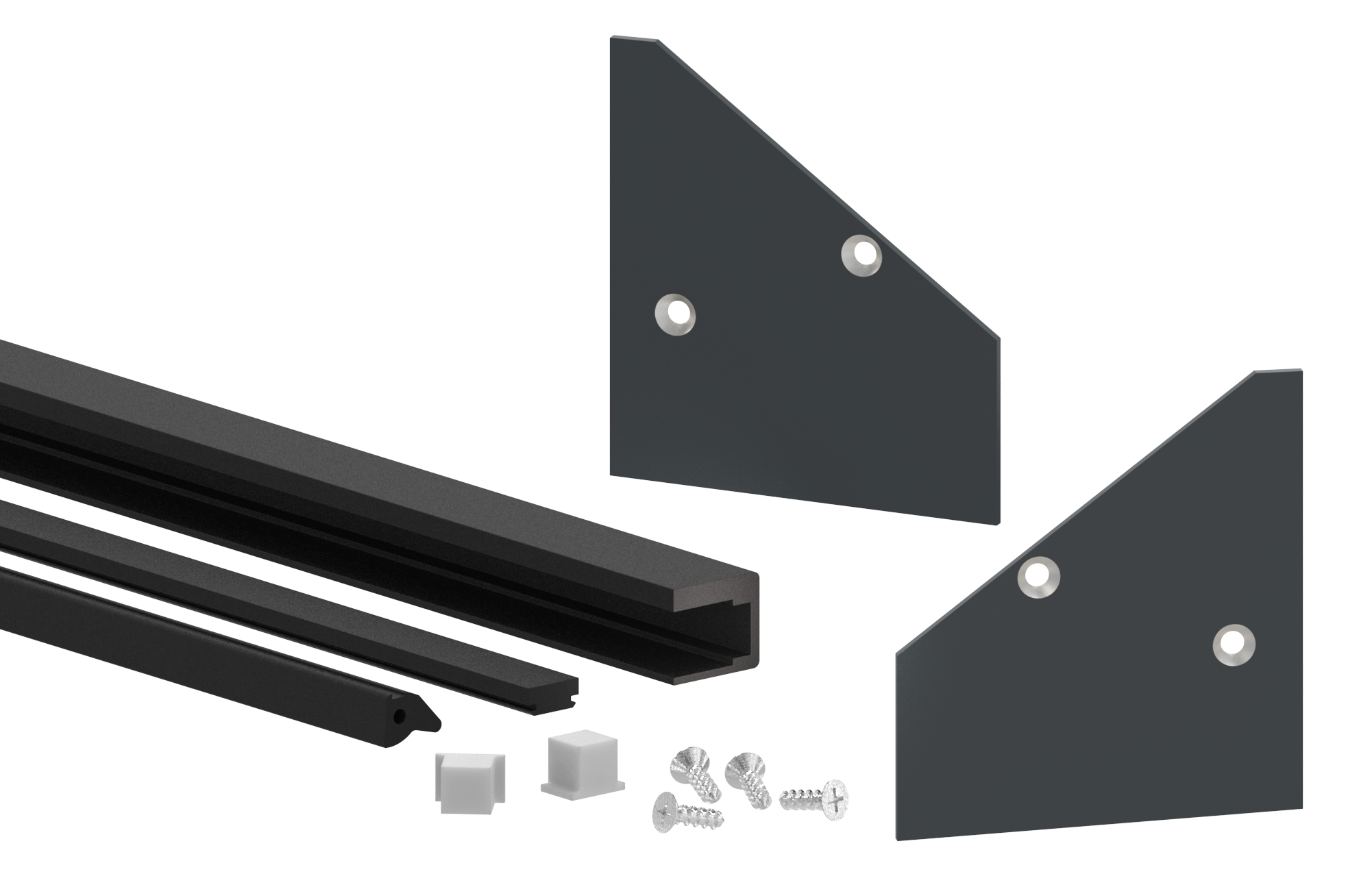 Montage-Set Glas 17,52mm eleganza canopy, für  L: 1,405m