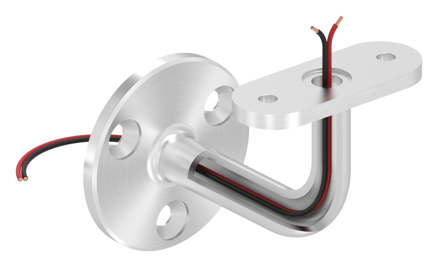 Handlaufhalter mit Kabeldurchführung für LED Handläufe, V2A