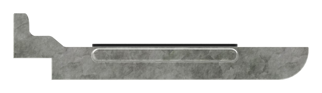 Sicherungsplatte für Mod. 39 , Zink roh Sicherungsplatte für Mod. 39 , Zink roh