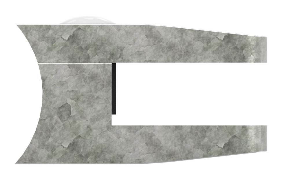 Glasklemme Mod. 34, Anschluss: 48,3mm, Zink roh Glasklemme Mod. 34, Anschluss: 48,3mm, Zink roh