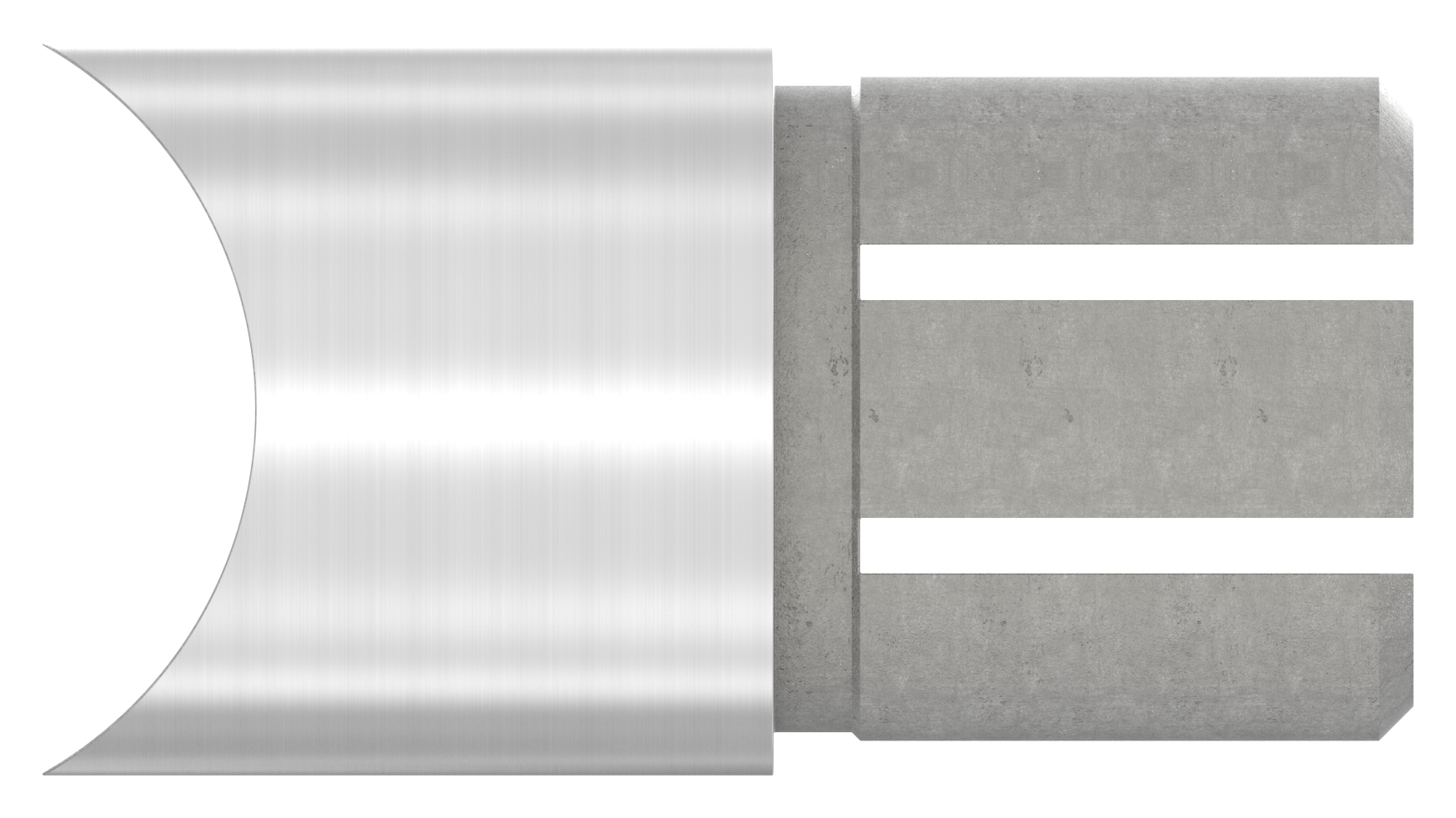 Anschlussstück 90°, Anschluss oben: 48,3mm, V2A