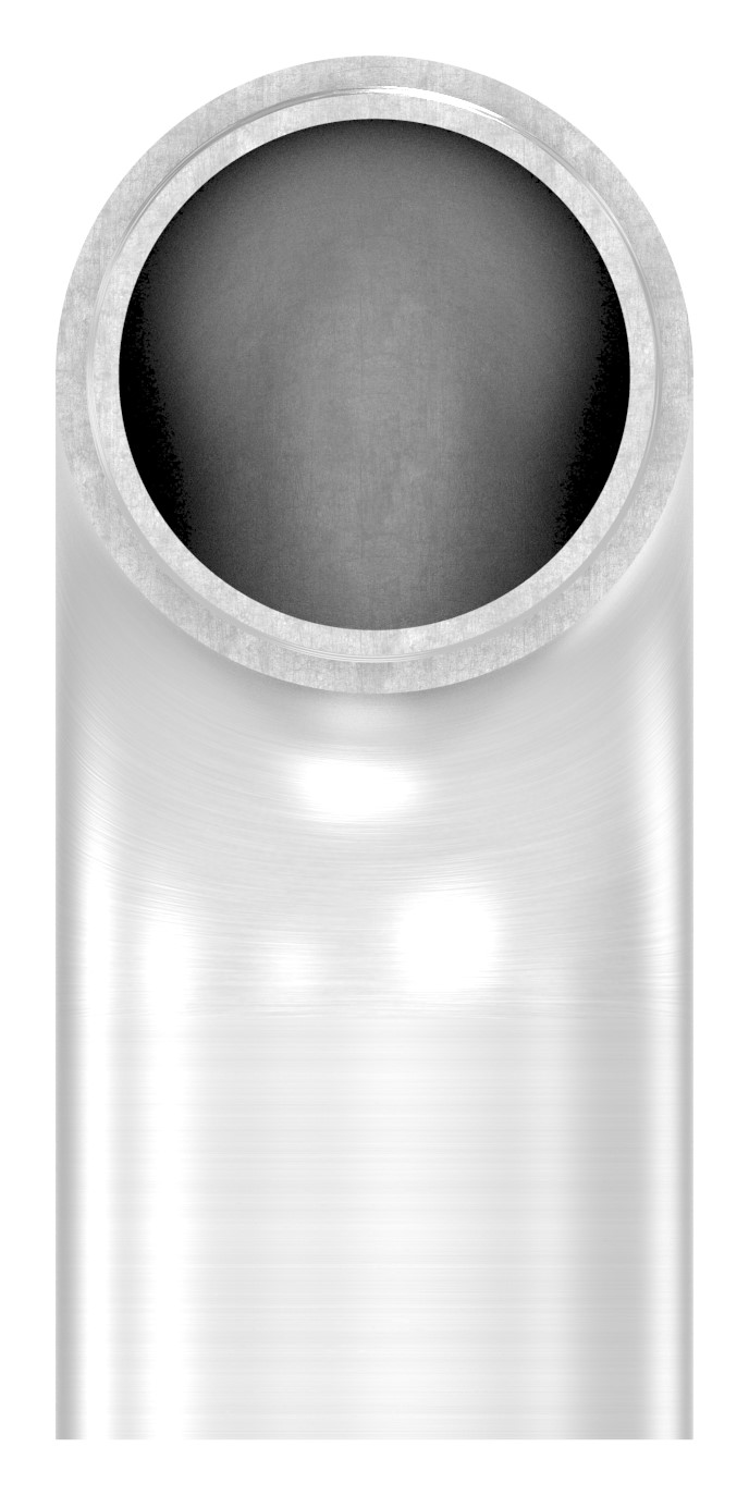 Endbogen 90° flach, für Rohr 42,4x2,0mm, V2A