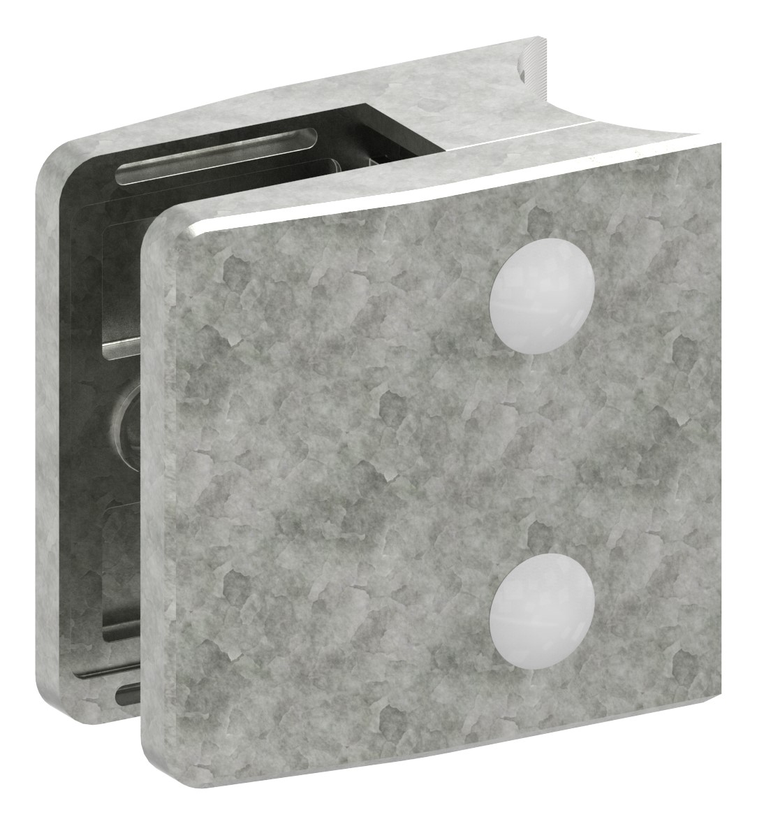 Glasklemme Mod. 35, Anschluss: 42,4mm, Zink roh Glasklemme Mod. 35, Anschluss: 42,4mm, Zink roh