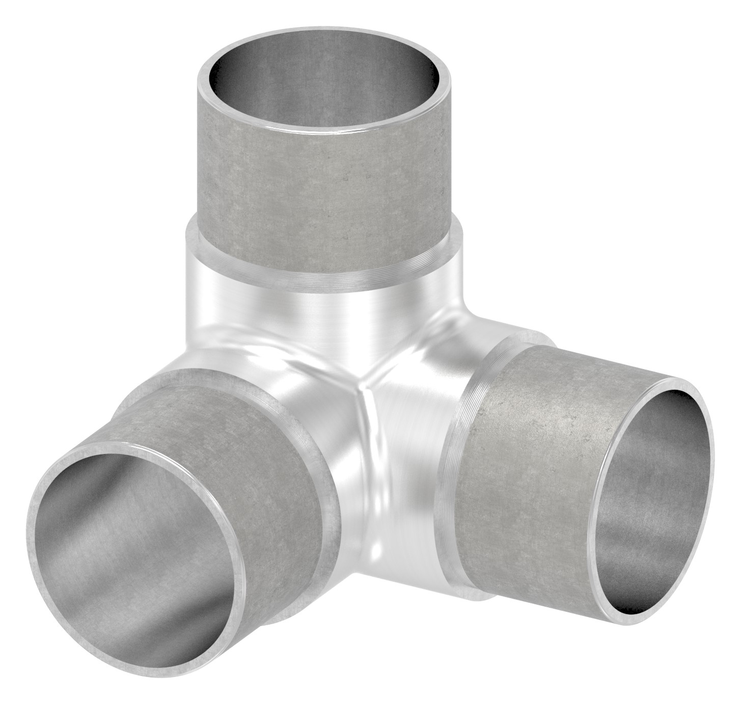 Ecke 90° mit Abgang, für Rohr 48,3x2,0mm, V2A