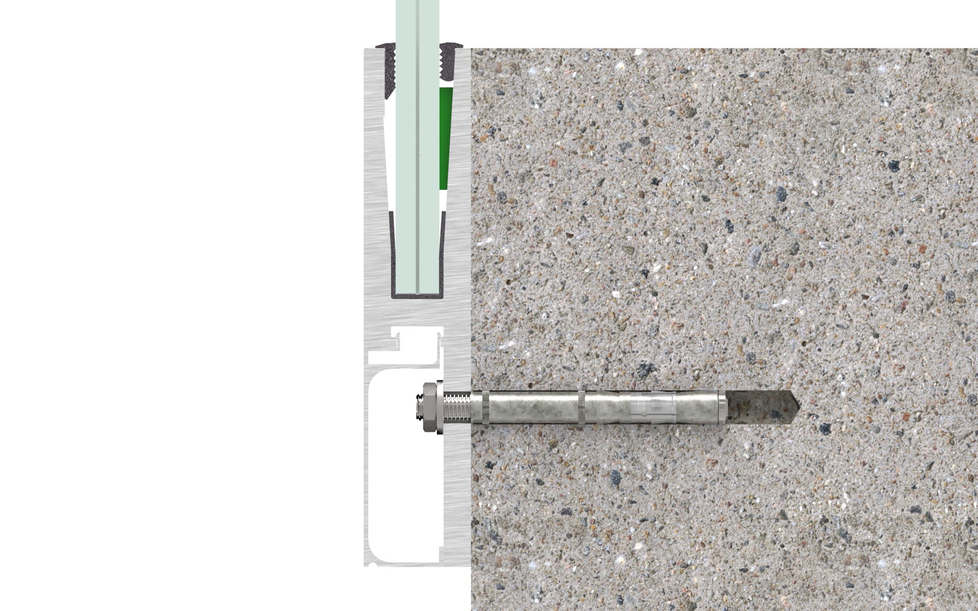 Alu-Profil ELEGANZA STRONG, seitliche Montage, L: 6000mm Alu-Profil ELEGANZA STRONG, seitliche Montage, L: 6000mm