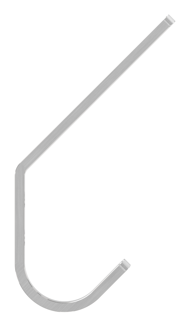 Kleiderhaken / Bügel aus Edelstahlflach 18x5mm, V2A