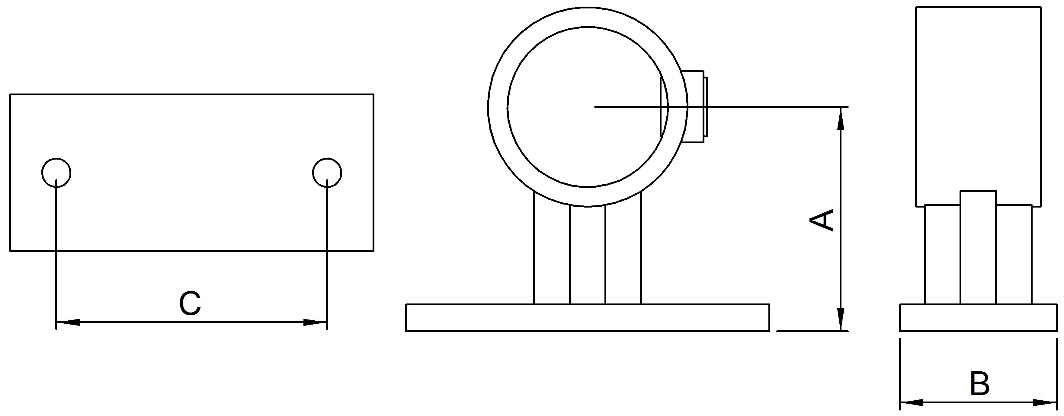 Handlaufhaltering, für Rohr Ø 48,3mm