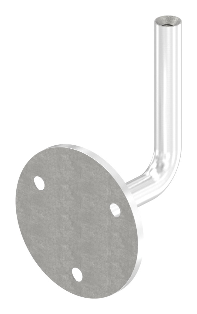 Handlaufhalter mit oben Innengewinde M6 (Ronde und Bügel verschweißt), V2A