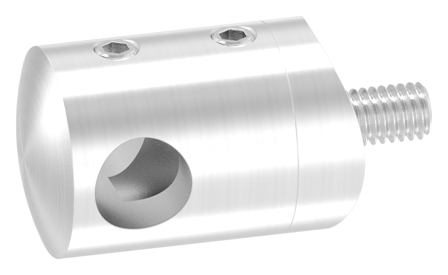 Querstabhalter für 42,4mm Rohr, 10,2mm Bohrung,V2A