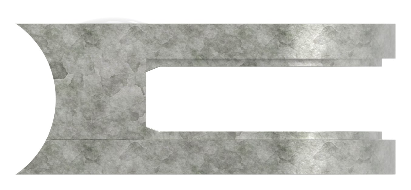 Glasklemme Mod. 12, Anschluss: 33,7mm, Zink roh Glasklemme Mod. 12, Anschluss: 33,7mm, Zink roh