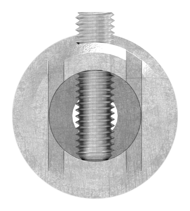 Anschlussstück 90°, Anschluss oben: 42,4mm, V2A