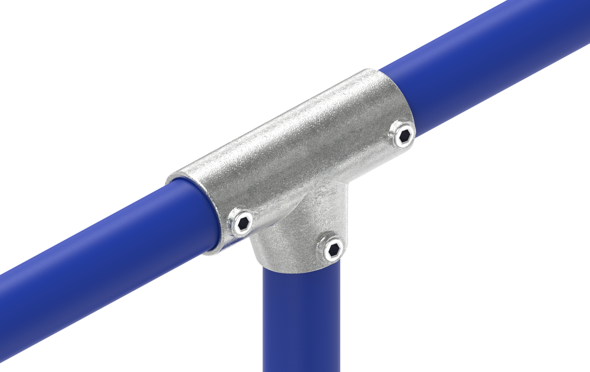 T-Stück lang, schräg, variabel, für Rohr Ø 48,3mm