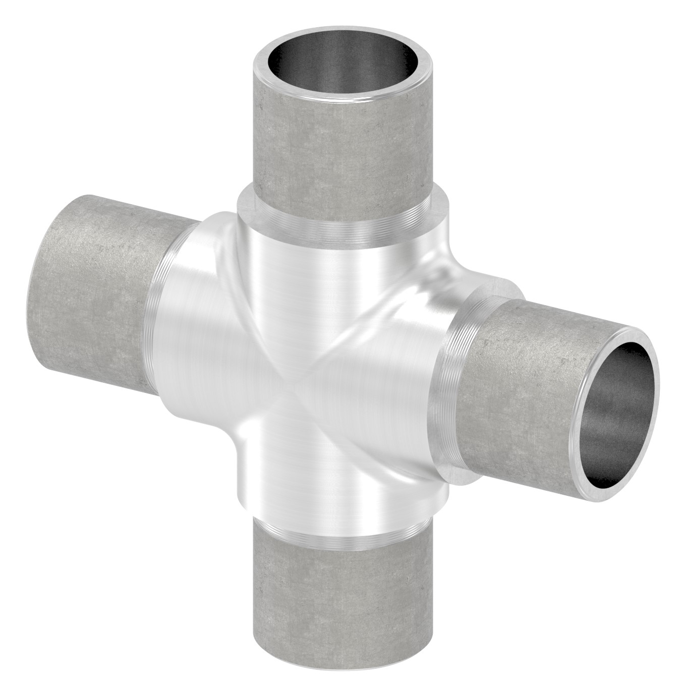 Kreuzstück, für Rohr 26,9x2,0mm, V2A