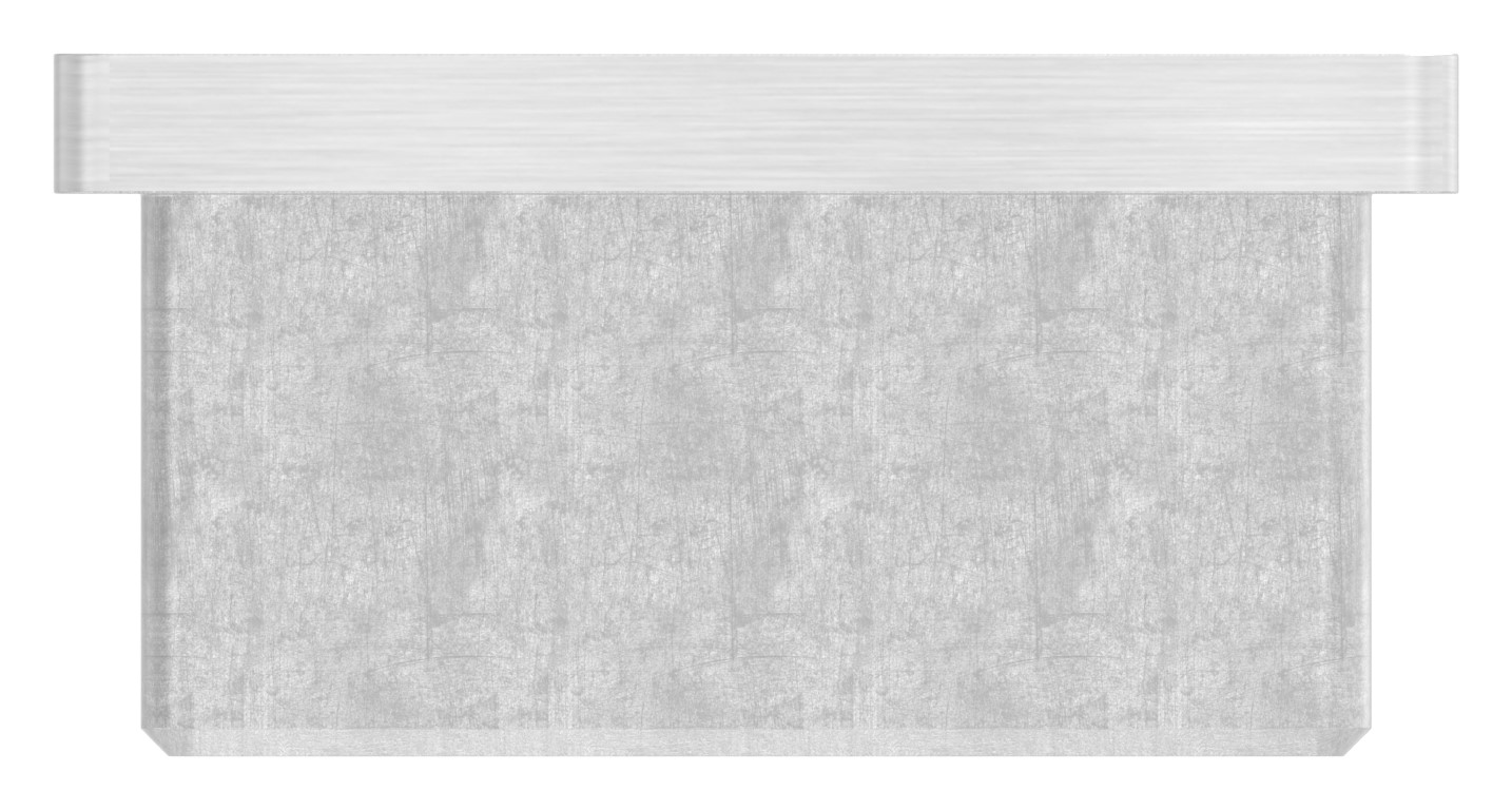 Einsteckkappe, für Rohr  50x50x3,0mm, V2A