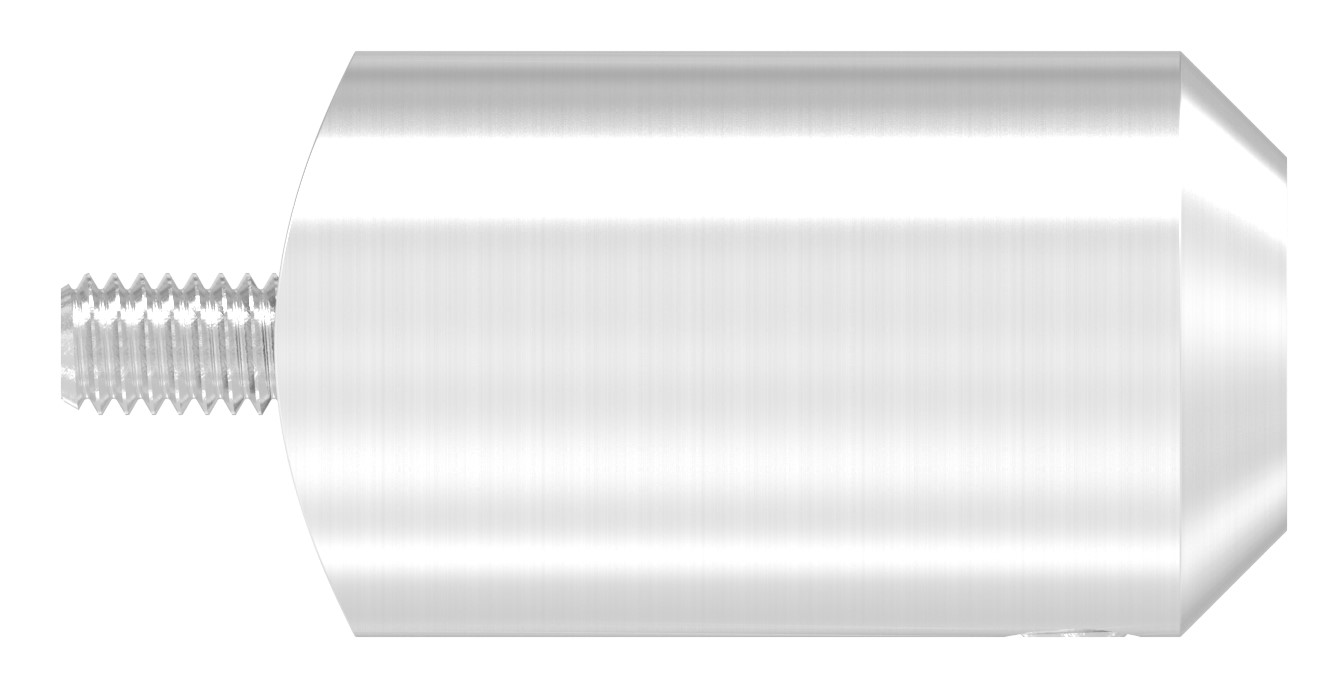 Querstabhalter zum Stoßen, Bohrung Ø 12,5mm, Anschluss 42,4mm, V2A