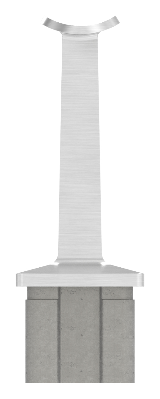 Rohrabschlussstopfen mit Stift für Rohr 40x40x3mm, V2A