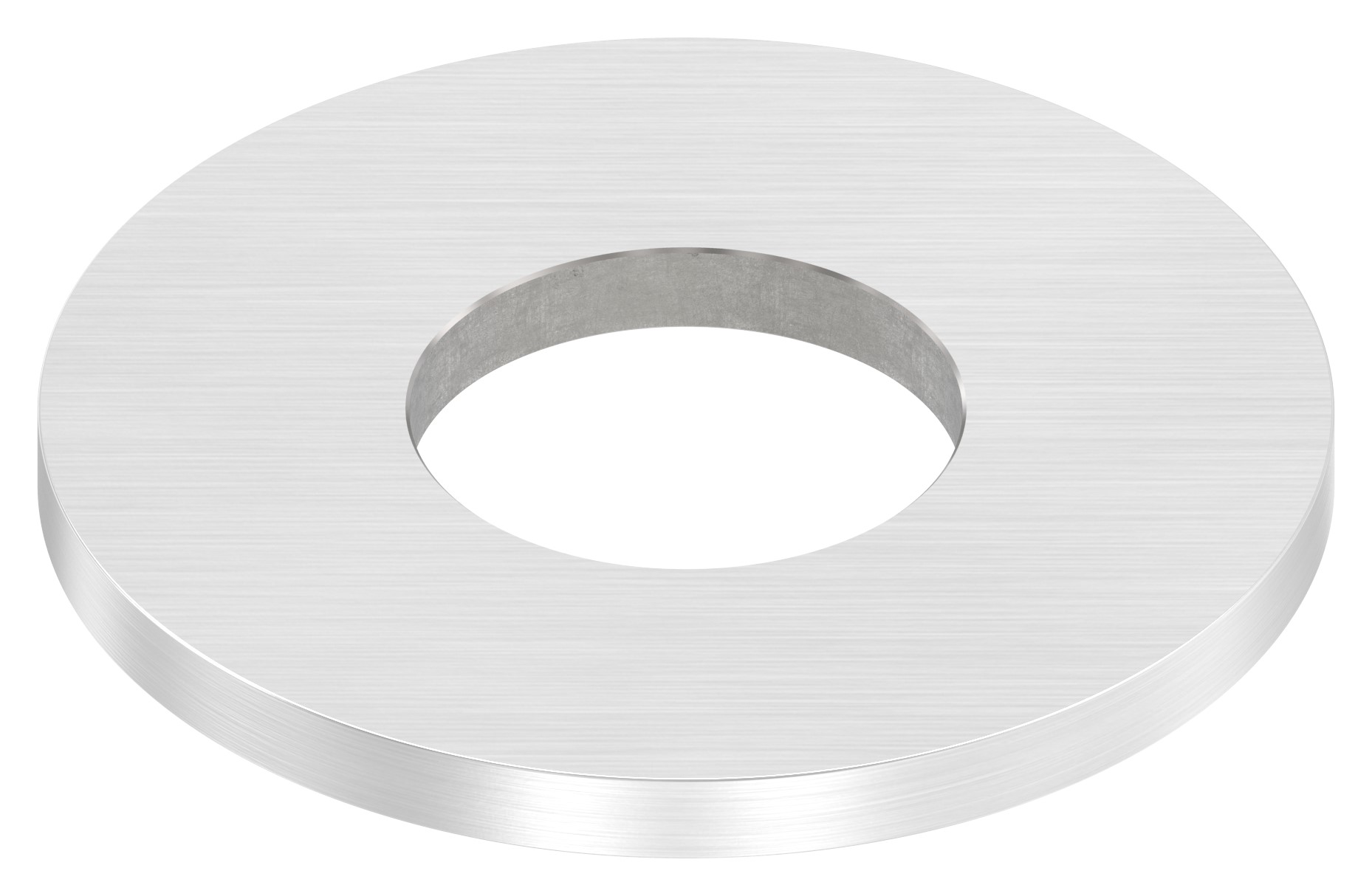 Ankerplatte Ø 80x6mm, mit Längsschliff, V2A