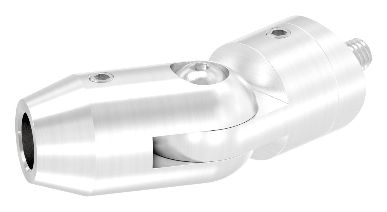 Querstabhalter mit Gelenk (zum Stoßen von vorne) 42,4mm Rohr, 10,2mm Bohrung, V2A