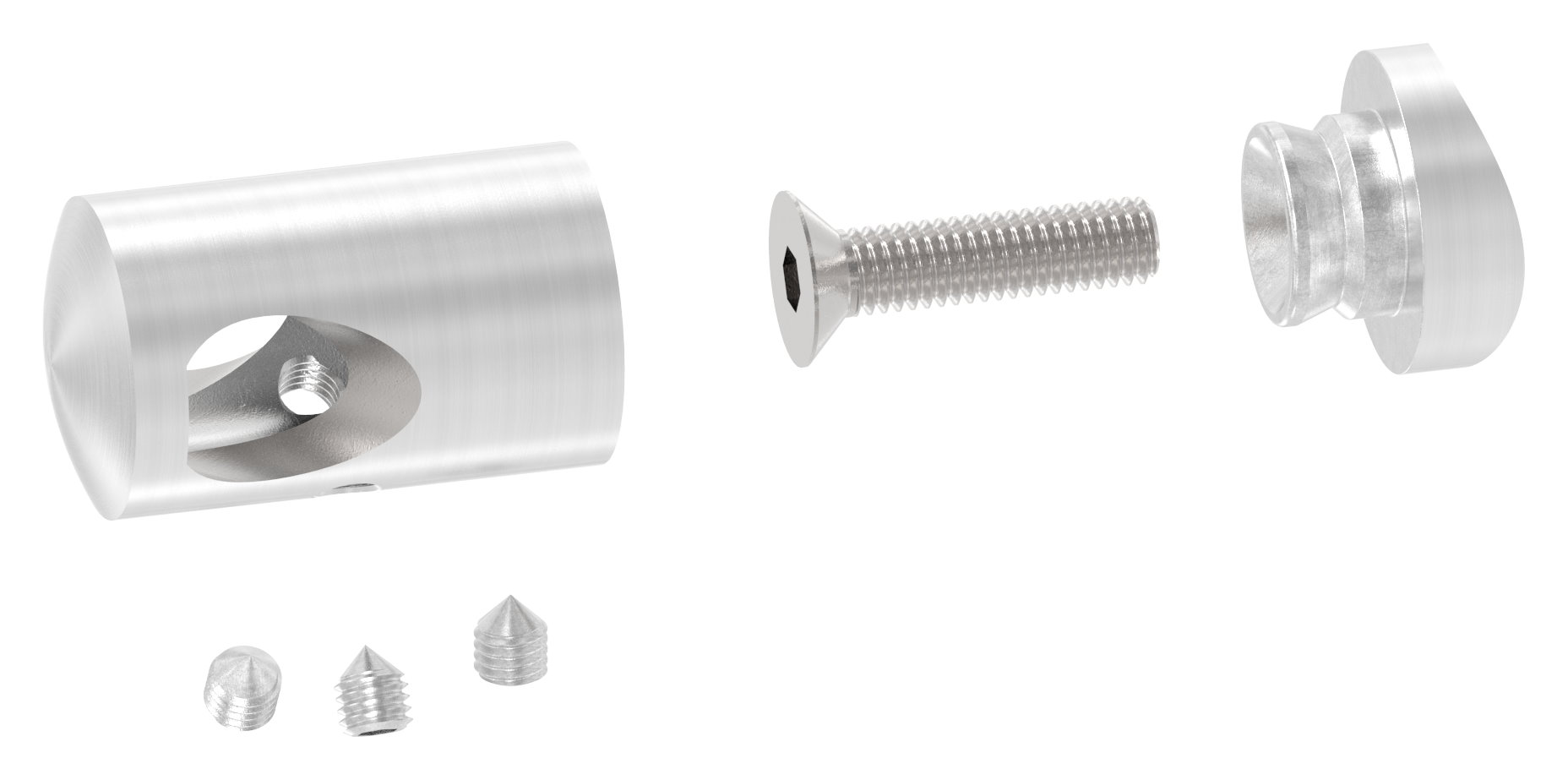 Querstabhalter für 42,4mm Rohr, 12,2mm Bohrung, Außenecke, V2A