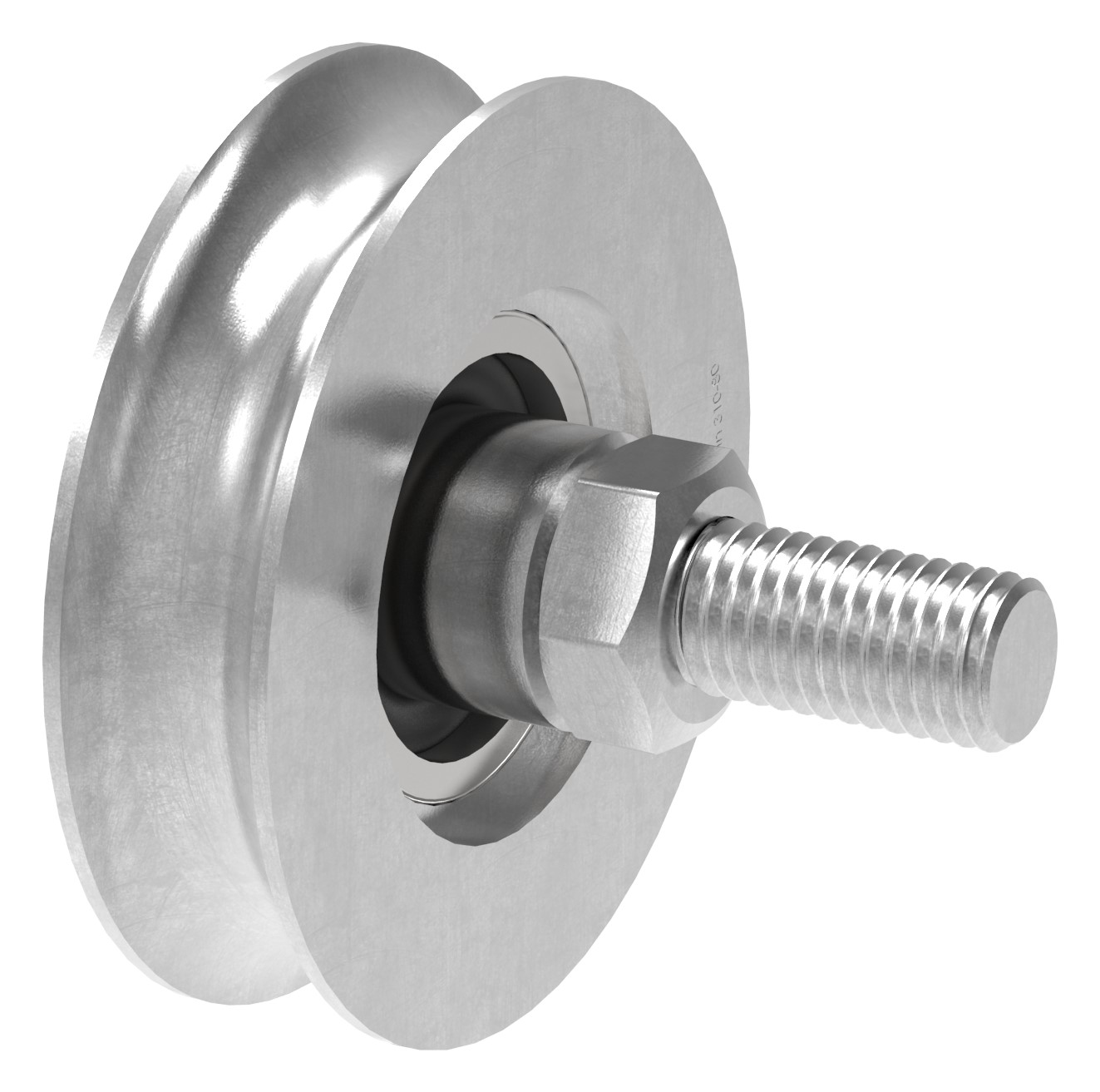 Schiebetorrolle 78mm mit Rundrille 15mm