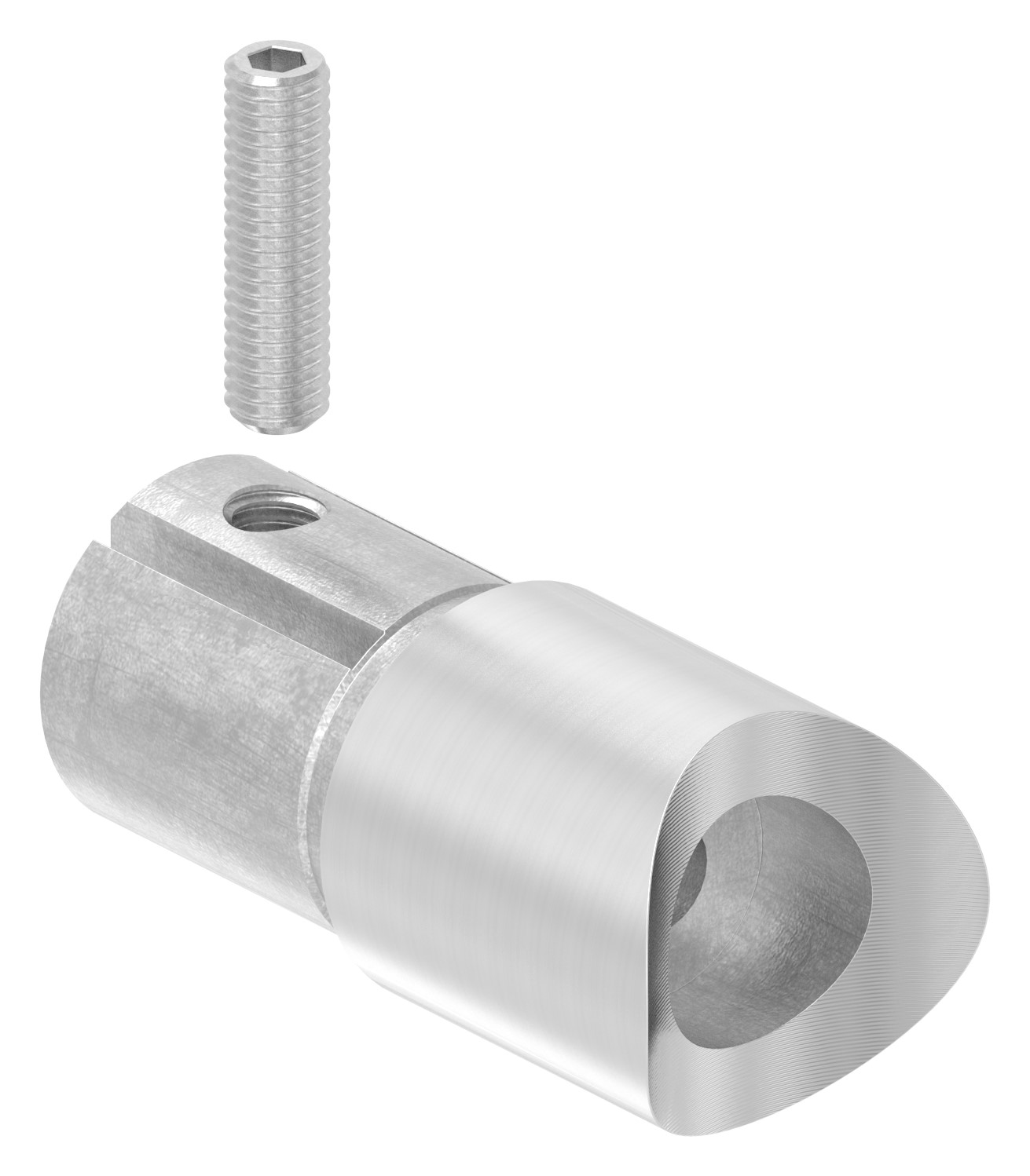 Anschlussstück 90°, Anschluss oben: 42,4mm, V2A