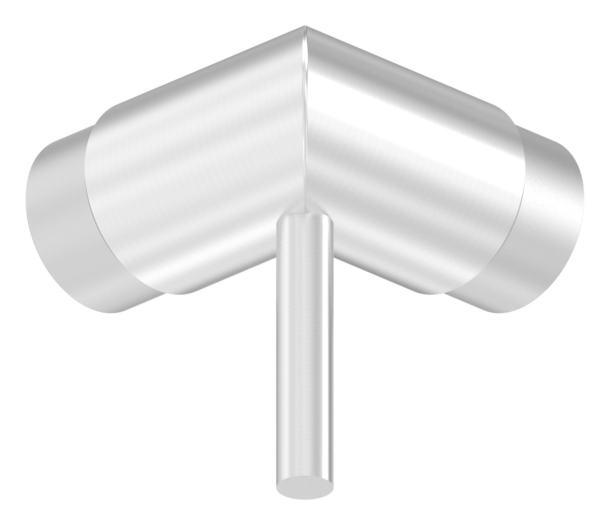 Steckecke mit Stift für Rohr 42,4x2,0mm, V2A