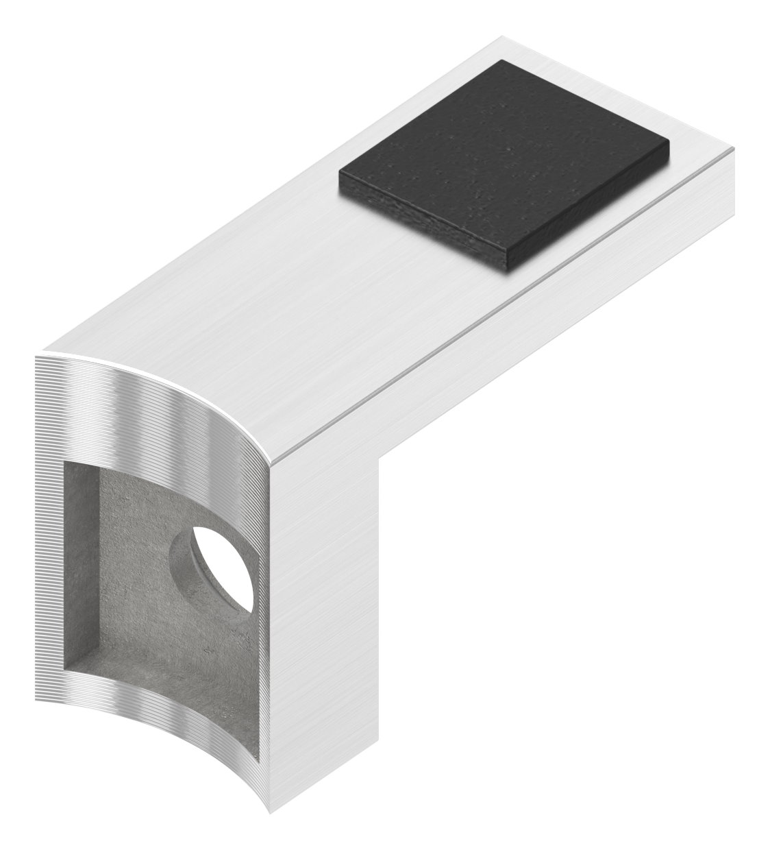 Halteboden mit Anschluss 33,7mm, V2A Halteboden mit Anschluss 33,7mm, V2A