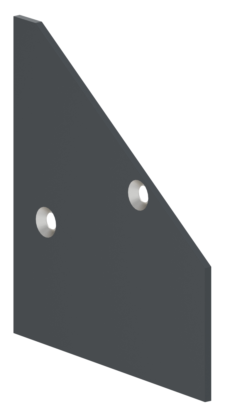 Endkappe links für eleganza canopy, RAL 7016 Endkappe links für eleganza canopy, RAL 7016