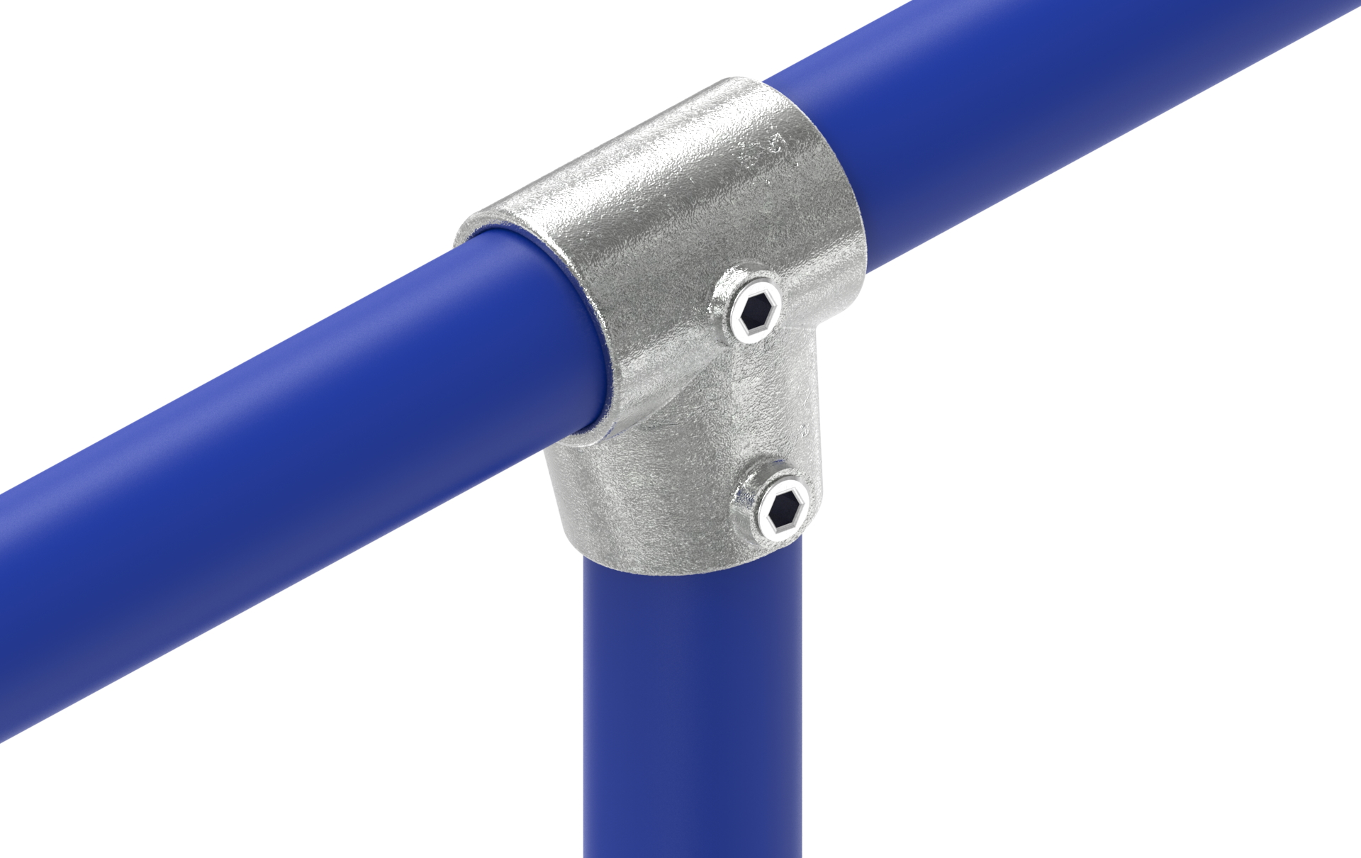 T-Stück kurz, schräg, variabel, für Rohr Ø 48,3mm