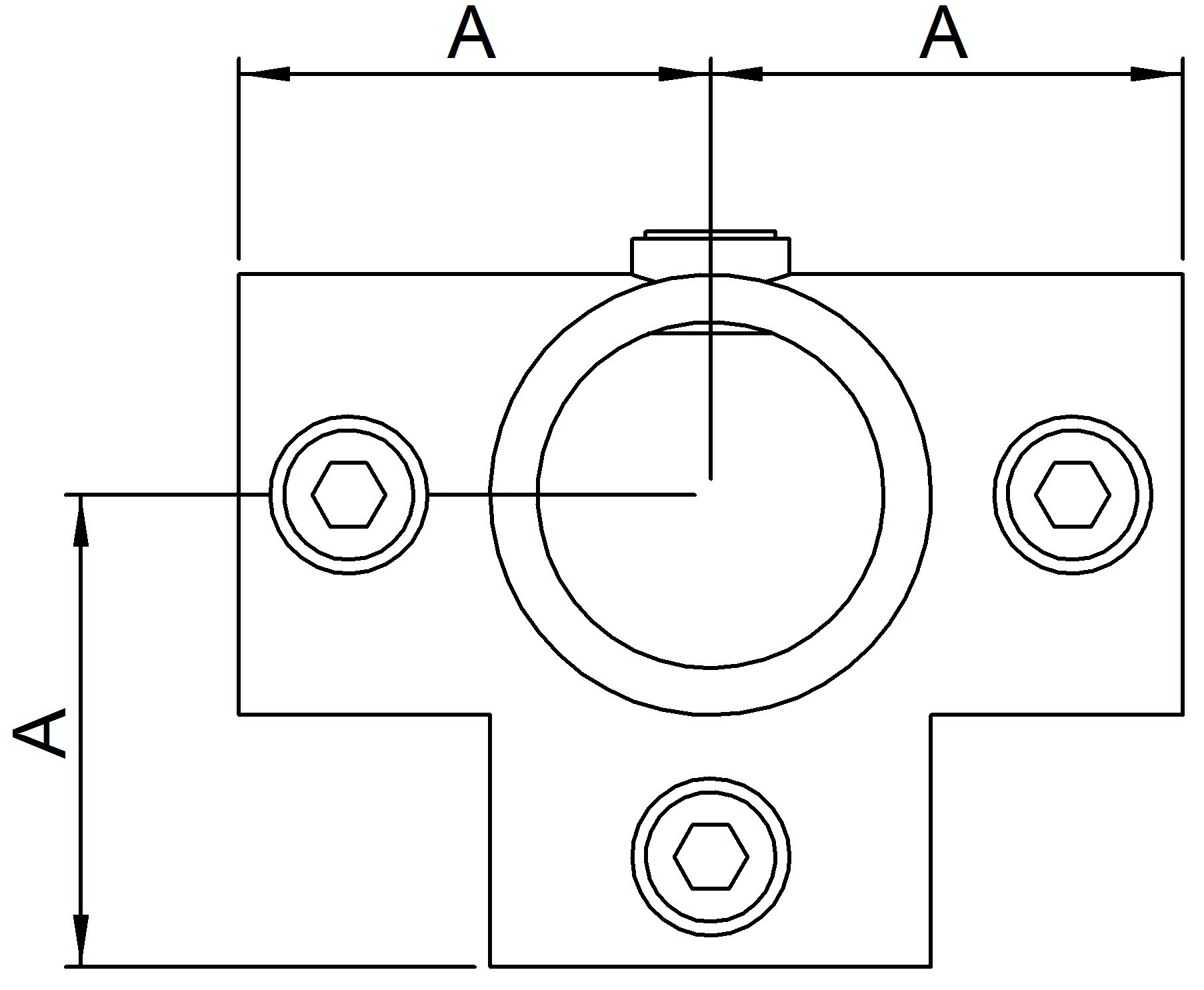 Verbinder, für Rohr Ø 21,3mm