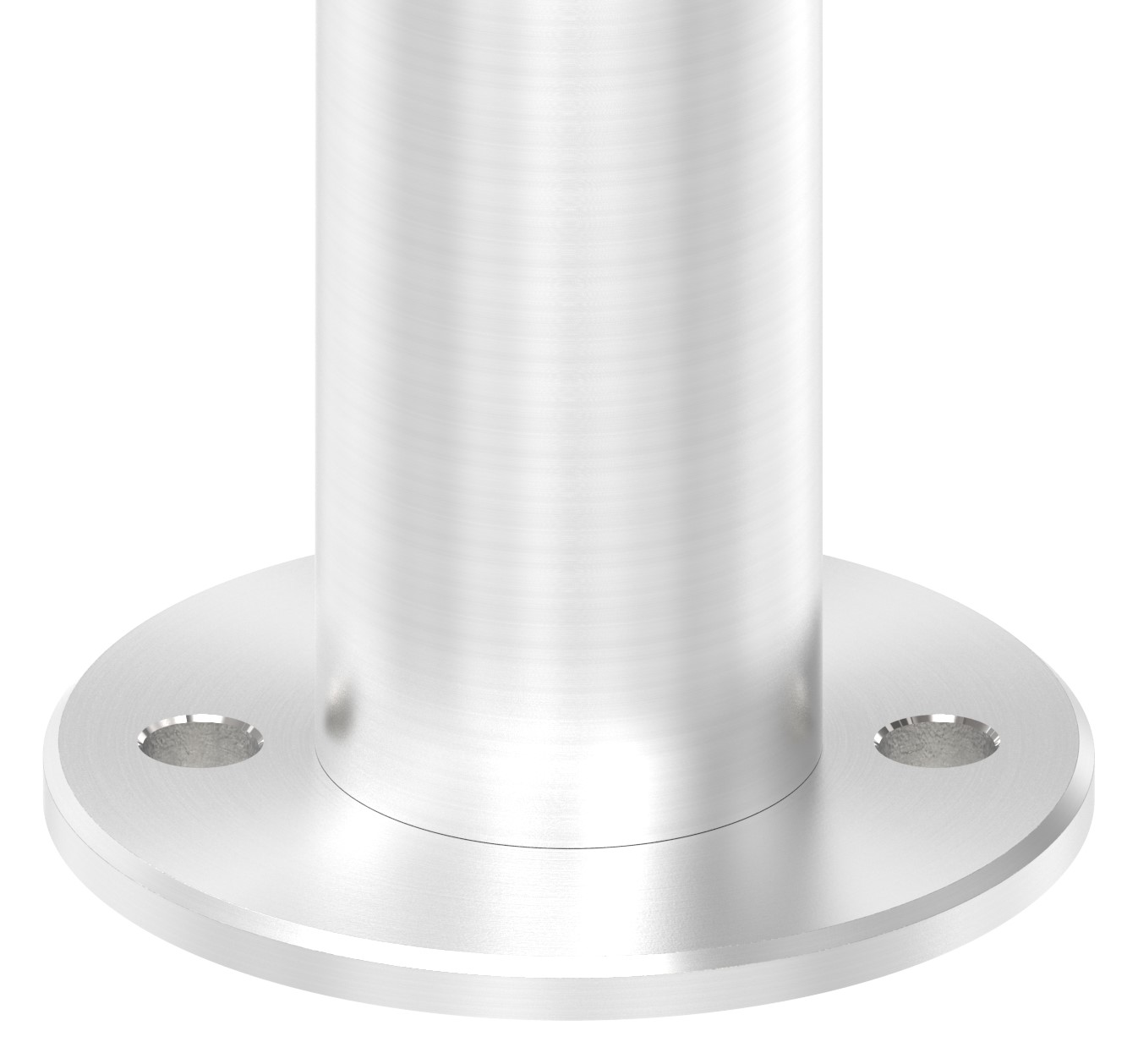 Wand- und Bodenanker mit Rändelung, für Rohr 48,3x2,5mm, V2A