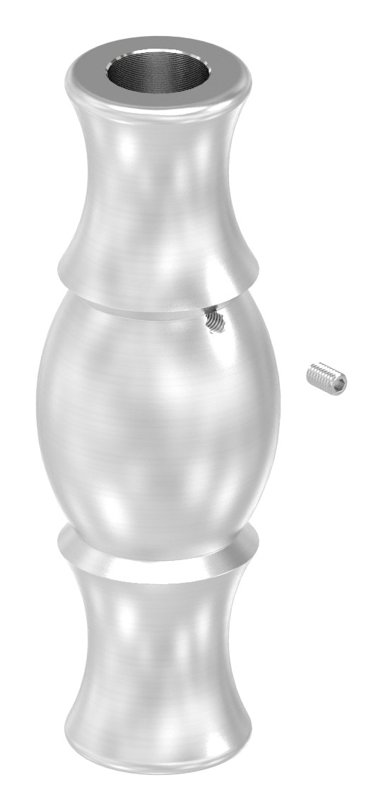 Zierhülse mit Durchgangsbohrung 12,5mm, V2A