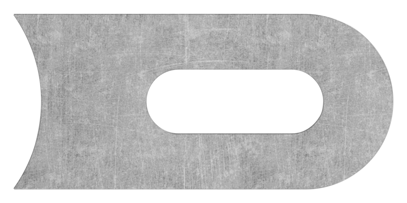 Anschweißlasche 50x25x6mm mit Langloch 25x9mm, Anschluss 42,4mm