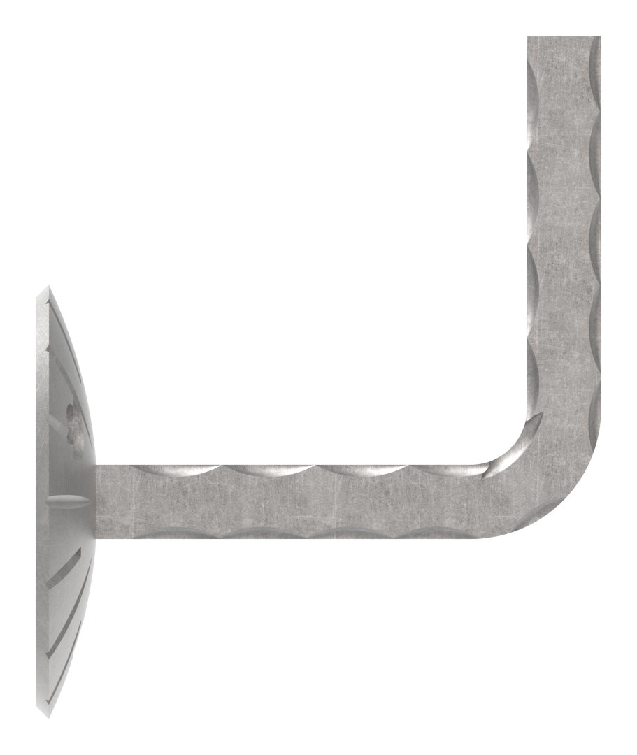 Handlaufträger mit Ronde gewölbt, 70x4mm