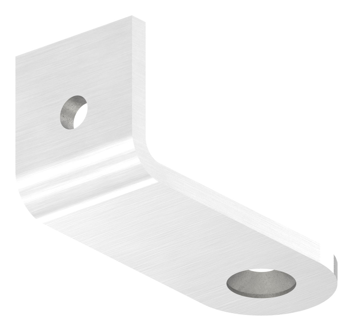 Winkellasche für Stoßgriffe für Rohr 33,7mm, V2A