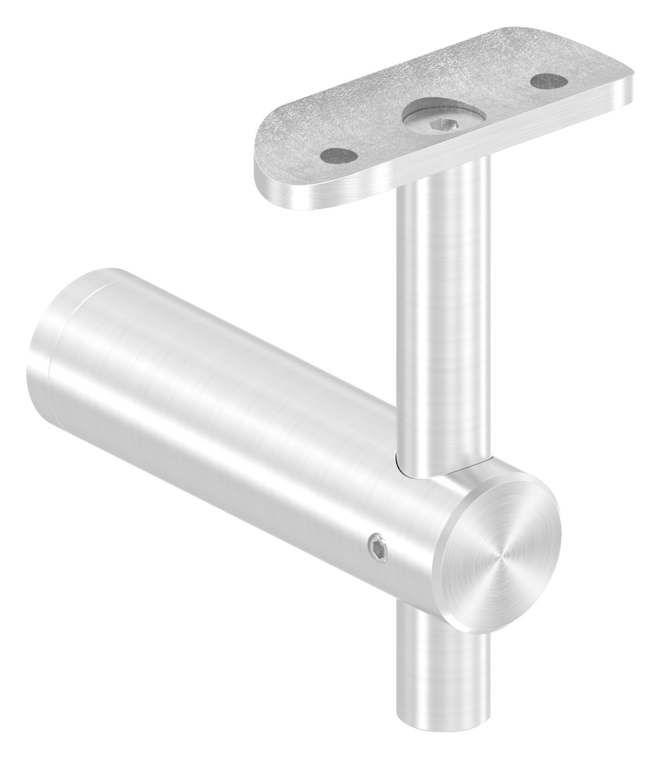 Handlaufhalter mit Handlaufanschlussplatte 42,4mm, V2A