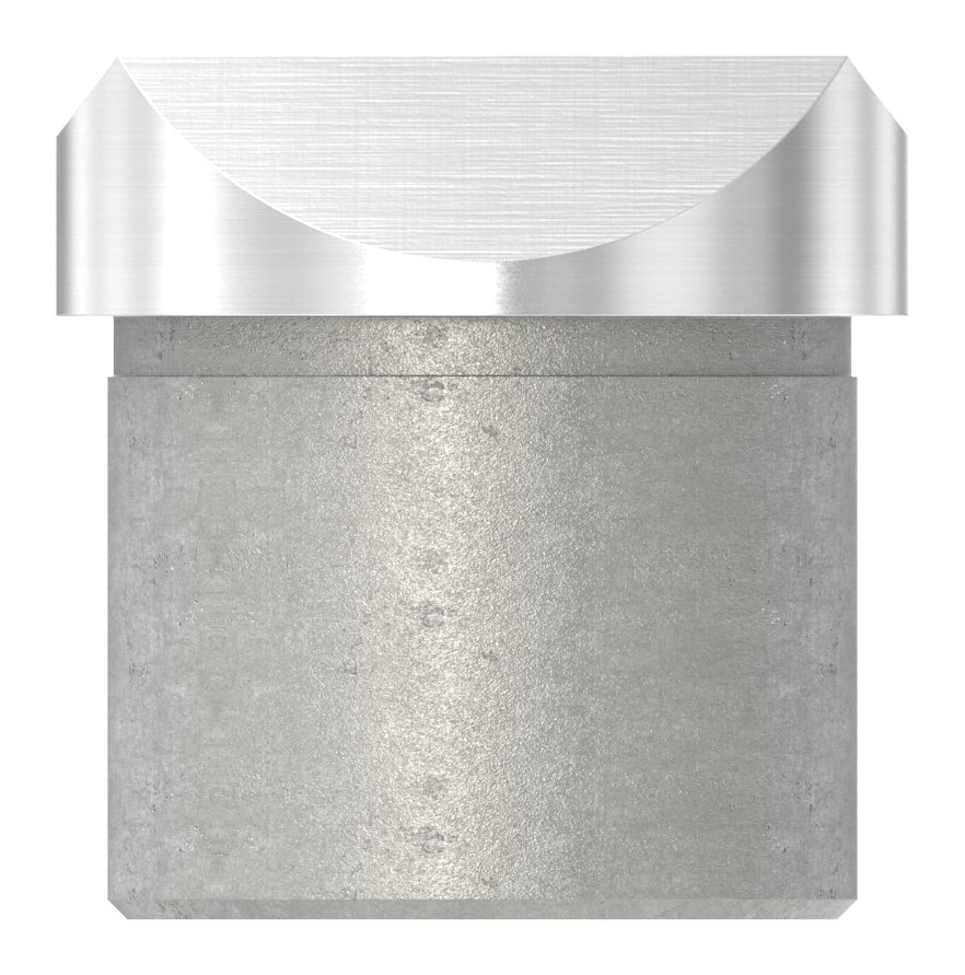 Rohrsattel, Anschluss oben: Rohr 33,7mm, V2A