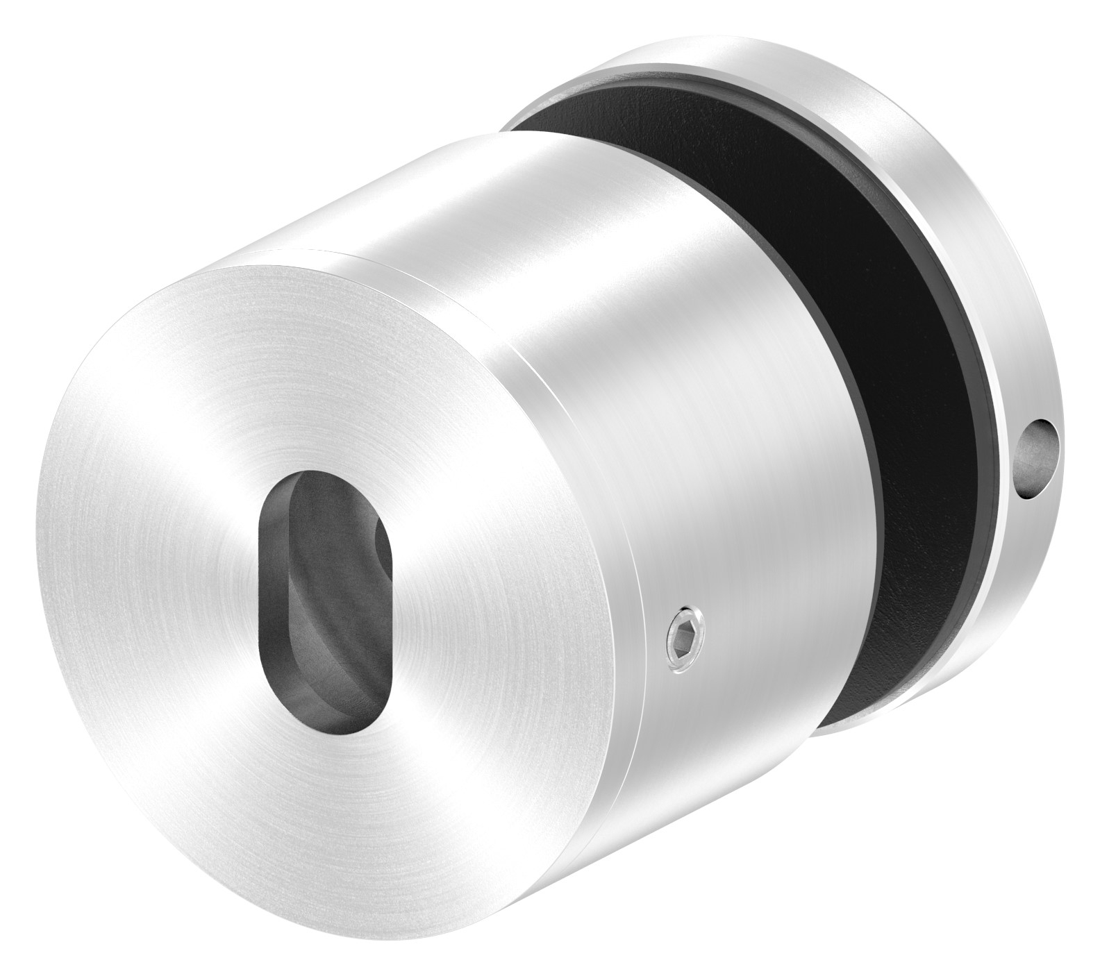Glaspunkthalter 52mm, flach, verstellbar, V4A