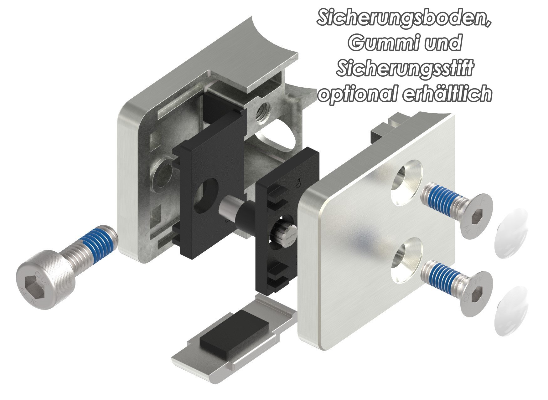 Glasklemme Mod. 31, Anschluss: 33,7mm, VA-Effekt Glasklemme Mod. 31, Anschluss: 33,7mm, VA-Effekt