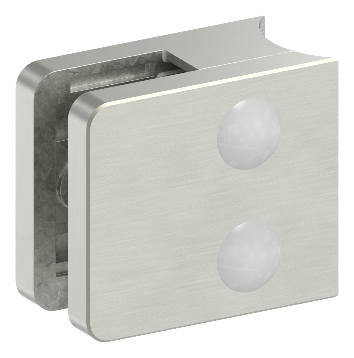 Glasklemme Mod. 31, Anschluss: 33,7mm, VA-Effekt Glasklemme Mod. 31, Anschluss: 33,7mm, VA-Effekt