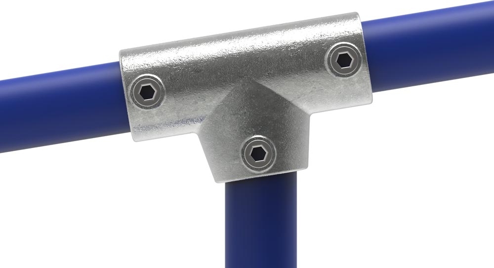 T-Stück lang, schräg, variabel, für Rohr Ø 33,7mm