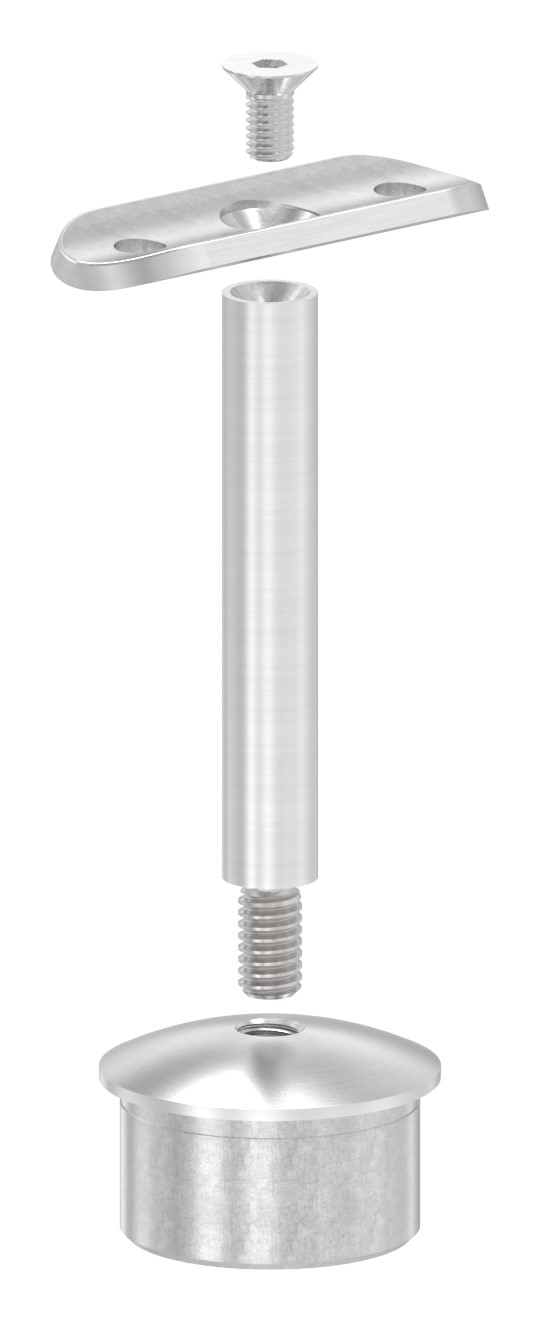 Rohrabschlussstopfen für Rohr 42,4x2,5mm, Handlaufanschlussplatte: 42,4mm, V2A