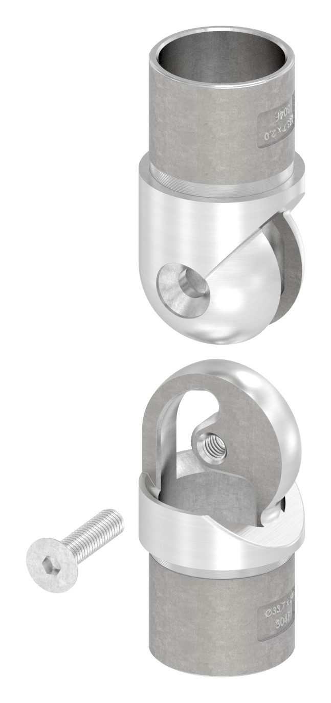 Gelenkstück hohl für Kabel, für Rohr 33,7x2,0mm, V2A Gelenkstück hohl für Kabel, für Rohr 33,7x2,0mm, V2A