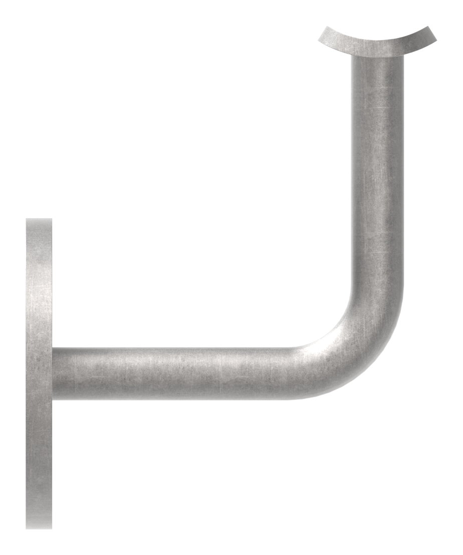 Handlaufträger mit Halteplatte für Rohr 42,4mm, Bohrungen gesenkt